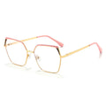 2024 Custom Logo Oversized Glasses Eyewear Manufacturer Metal Frame Optical Square Glasses Anti Blue Light Eyeglasses Frames