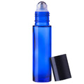 Wholesale 10ml Clear Amber Blue Thick Glass Roll-on Roller Bottle Refillable Essential Oil Glass Bottles
