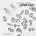 10pcs 3D Silver Alloy Easy Apply Nail Art Charm Jewelry