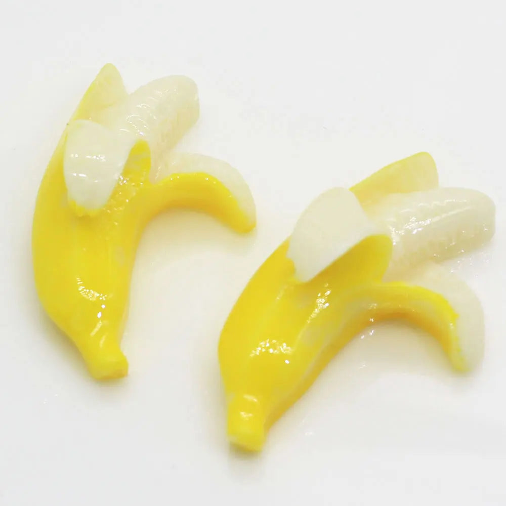 Banana Fruit Food Resin Flat Back Cabochon Art Supply Decoration Charm Craft