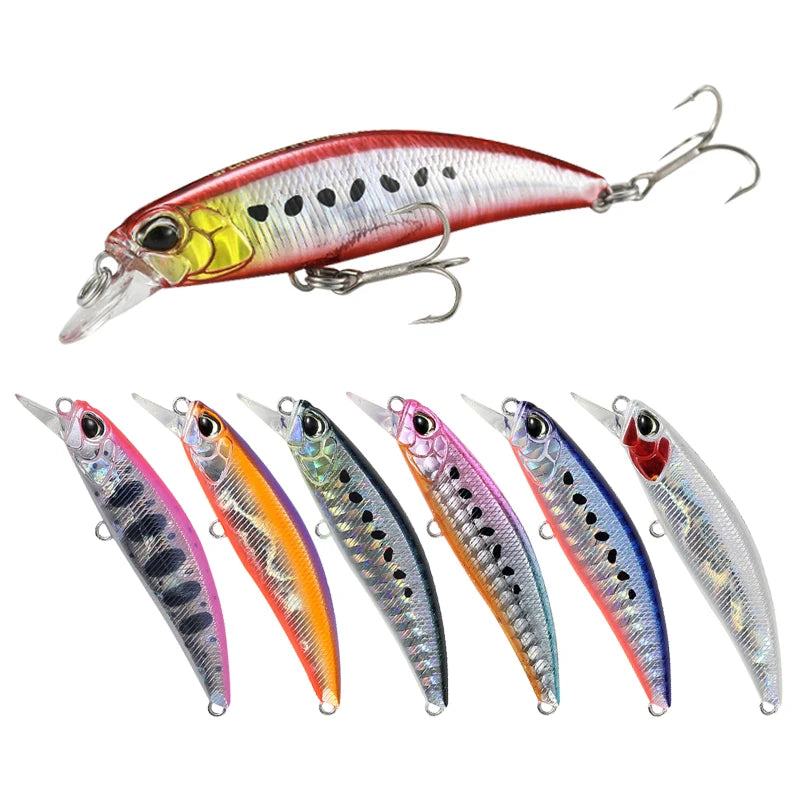 TOPRIGHT 6.5g 60mm M60s Spearhead Ryuki 60S Sinking Minnow Plastic Hard Bait Bass Fishing Lures Jerkbait