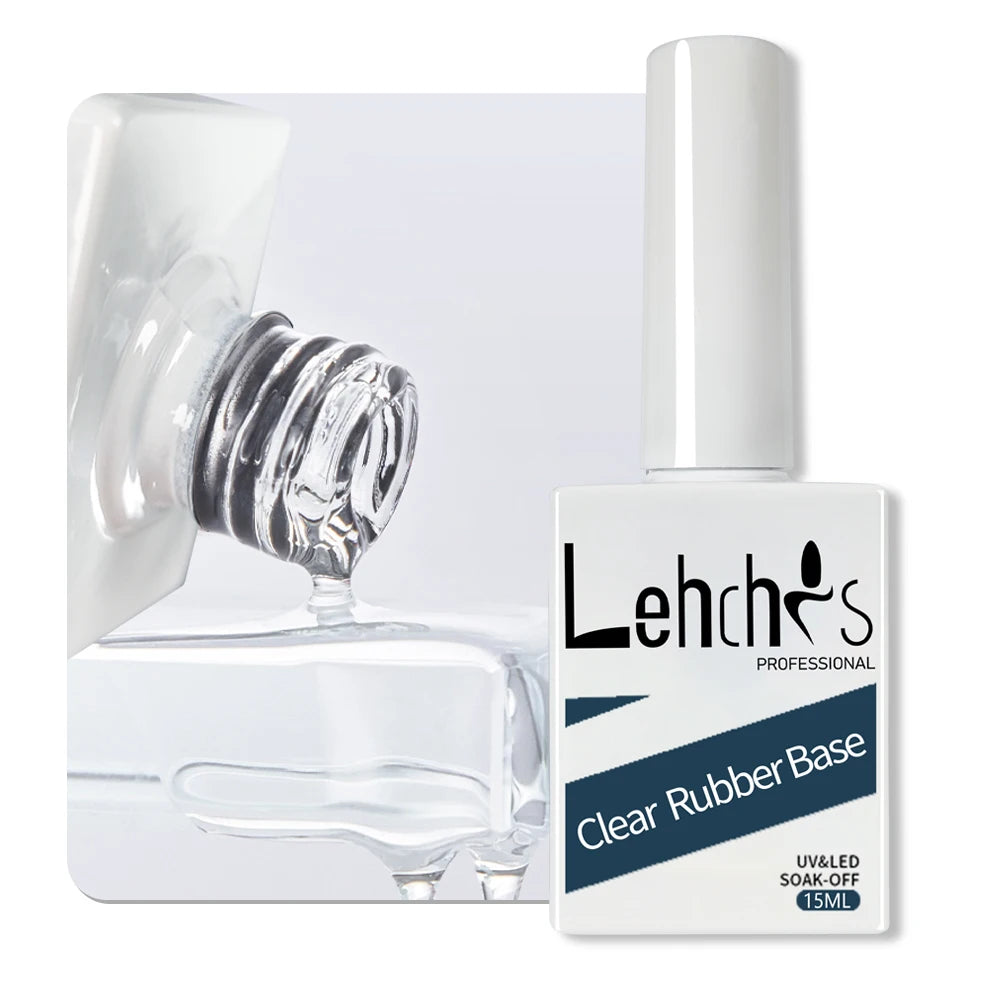 Wholesale Custom 15ml Rubber Top Coat and Base Coat Oem Uv Nail Polish Easy Apply clear Rubber Gel Varnish for Nail Art Salon