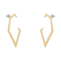 Original Design 18K Gold Plated Stainless Steel Jewelry New in Geometric Piercing V Shape Ear Stud for Women Earrings E221465