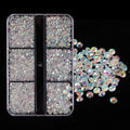Yantuo Crystal Factory Wholesale Flat Back  Non HotFix Glass Rhinestone Mixed Size SS4-SS16 6 Blank Nail Rhinestones