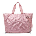 Casual Fashion Quilted Tote Handbag Fluffy Submerge Fill Travel Bag Zipper Closure Unisex YUYI Brand Wholesale Made PU Polyester