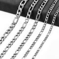 Wholesale Promotion 18K PVD Gold Plated Figaro Chain Stainless Steel Link Chain Waterproof Mens Women Necklace Jewelry