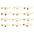 Fashion S925 Sterling Silver Gold Plated Earrings Cubic Zirconia Stud Earring CZ Bezel Setting Crown Stud Earring