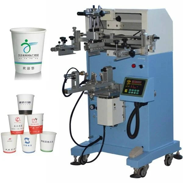 LC China Flat Round Serigrafia Printing Machine for Ferfume Bottle Round Glass Plastic Cup Tube Printer Nail Polish