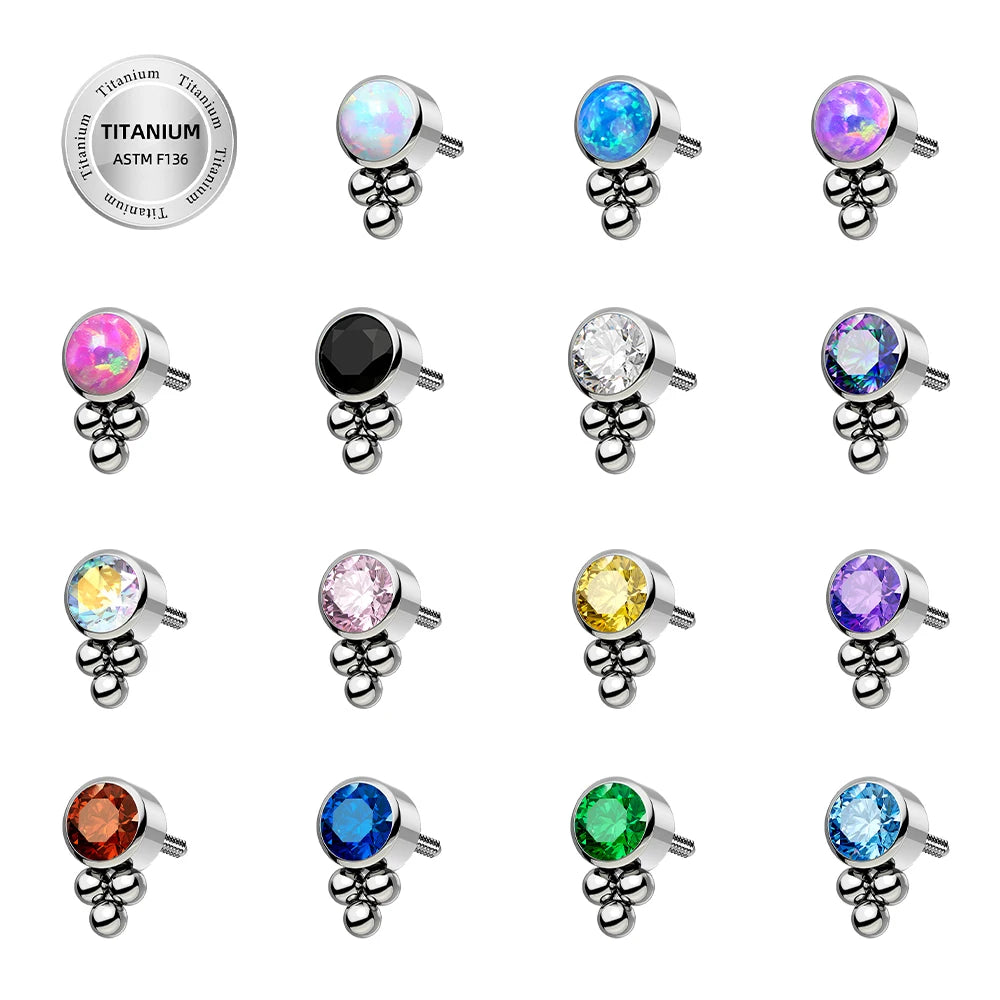 Toposh ASTM F136 Titanium Cartilage Earring Dainty Helix Tragus Labret Stud Piercing Titanium Piercing Jewelry