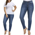 Trending Customized Logo Wholesale Women Denim  Jeans High Rise Plus Size Women's Pants