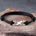 Custom Engraving Name Date Bracelet Men Women Jewelry Gift Personalized Stainless Steel Infinity Charm Rope Couple Bracelet