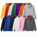 S-3XL Solid Color Custom LOGO Pullover Hoodies  Side Pockets Men's and Women's Fleece Sweatshirts Plus Size Tops Clothes Men
