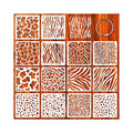 Leopard Stencil Cheetah Stencil Animal Cow Print Plastic Texture Stencils for Cake Painting
