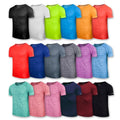 Manufacture Custom Logo 100% Polyester Multi Color Tshirts Unisex Plain Tshirt Mens Gym Wear