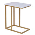 Modern Golden Coffee Side Table Living Room Home Furniture Stainless Steel Frame Marble End Table Base Top Sale Sofa Side Tables MegaBDM