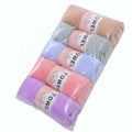 Hot Selling OEM Super Absorption Microfiber Coral Fleece Hand Bath Towel Facecloth with Paper Wrap