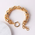 China Wholesale Fashion High Sense Niche Charm Latest Design Brass 16k Gold Plated Bracelet for Women