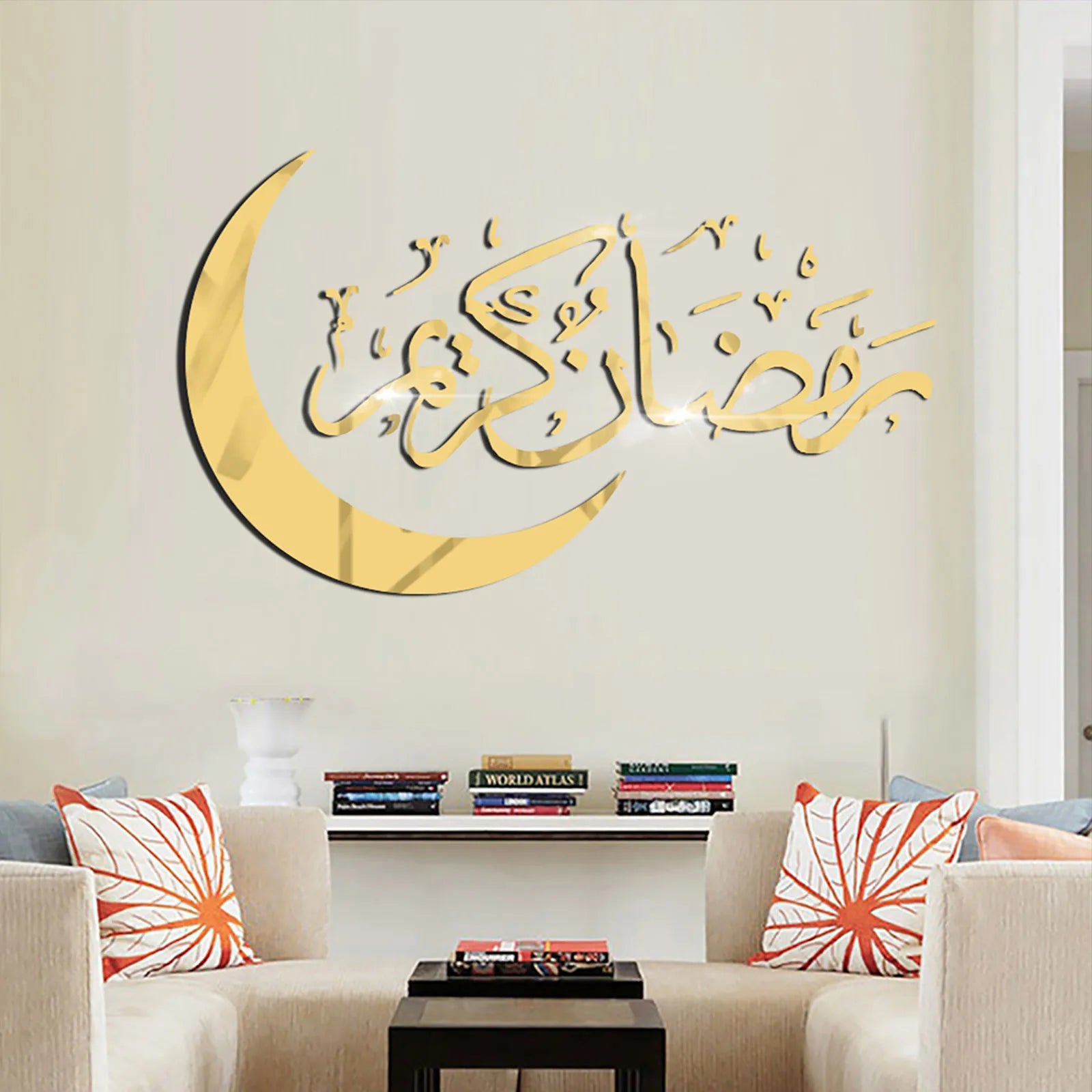 30x50cm Eid Mubarak Wall Stickers Ramadan Decor for Home Islamic Ramadan Kareem Muslim Party Decor Eid Mubarak Gifts XJ0157
