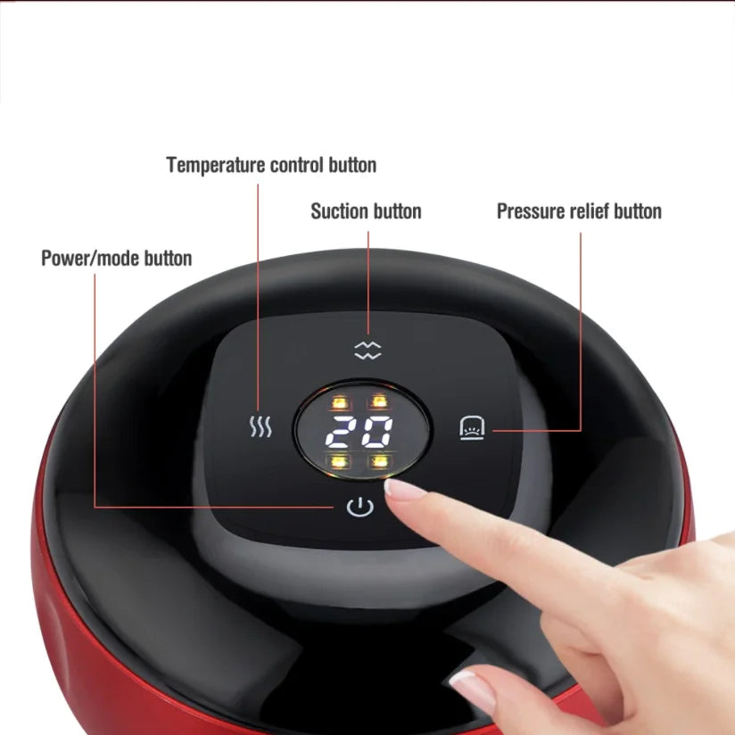 Wholesale Electric Cupping Massager Smart Cups Tool Machine Strong Suction Vacuum Suction Gua Sha Therapy Device
