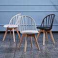 Modern White Comfort Upholstered Restaurant Cafe Chair Wholesale Outdoor Dining Furniture Wooden Leg for Home Bar Apartment Gym