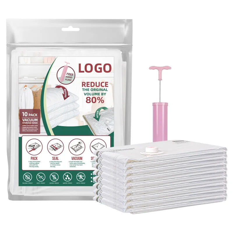 Reusable Vacuum Bag Eco-friendly Clothes Storage Bags for Travel