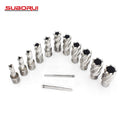SUBORUI OEM ODM 13pcs HSS Weldon Shank Mag Core Drill Bit Annular Cutter Set for Metal Steel Cutting