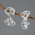 Lotus Fun Handmade 18K Gold Plated 925 Sterling Silver China element Unusual Leaf Shaped Drop Earrings Luxury Jewelry for Women