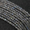 Wholesale Faceted 3MM Natural Stone Beads Natural Gemstones Labradorite Round Beads for Jewelry Making DIY Bracelet