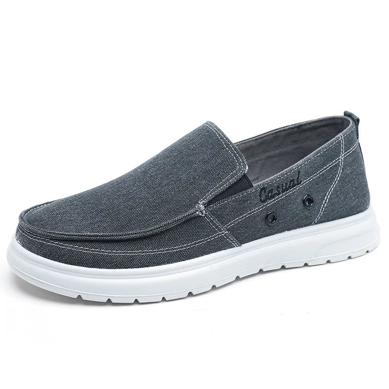 Men's Solid Colour Fashion Canvas Shoes Thick Bottom Increase Men's Casual Shoes Shallow Mouth Breathable Men's Sports Shoes