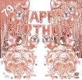 Rose Gold Birthday Party Supplies Happy Birthday Banner Balloon Birthday Party Decorations Set