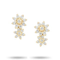 LOZRUNVE 925 Sterling Silver Prong Setting Pave Daisy Stud Earring Set omen Fashion Jewelry