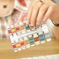 2026 Hot Sale Transparent Colorful Lines Design Nail Sticker clear Pattern Gel Nail Sticker