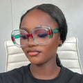 2024 New Personality Oval Retro Sunglasses Cross Abroad Ladies Optical Glasses Frame Elegant Women Sunglasses