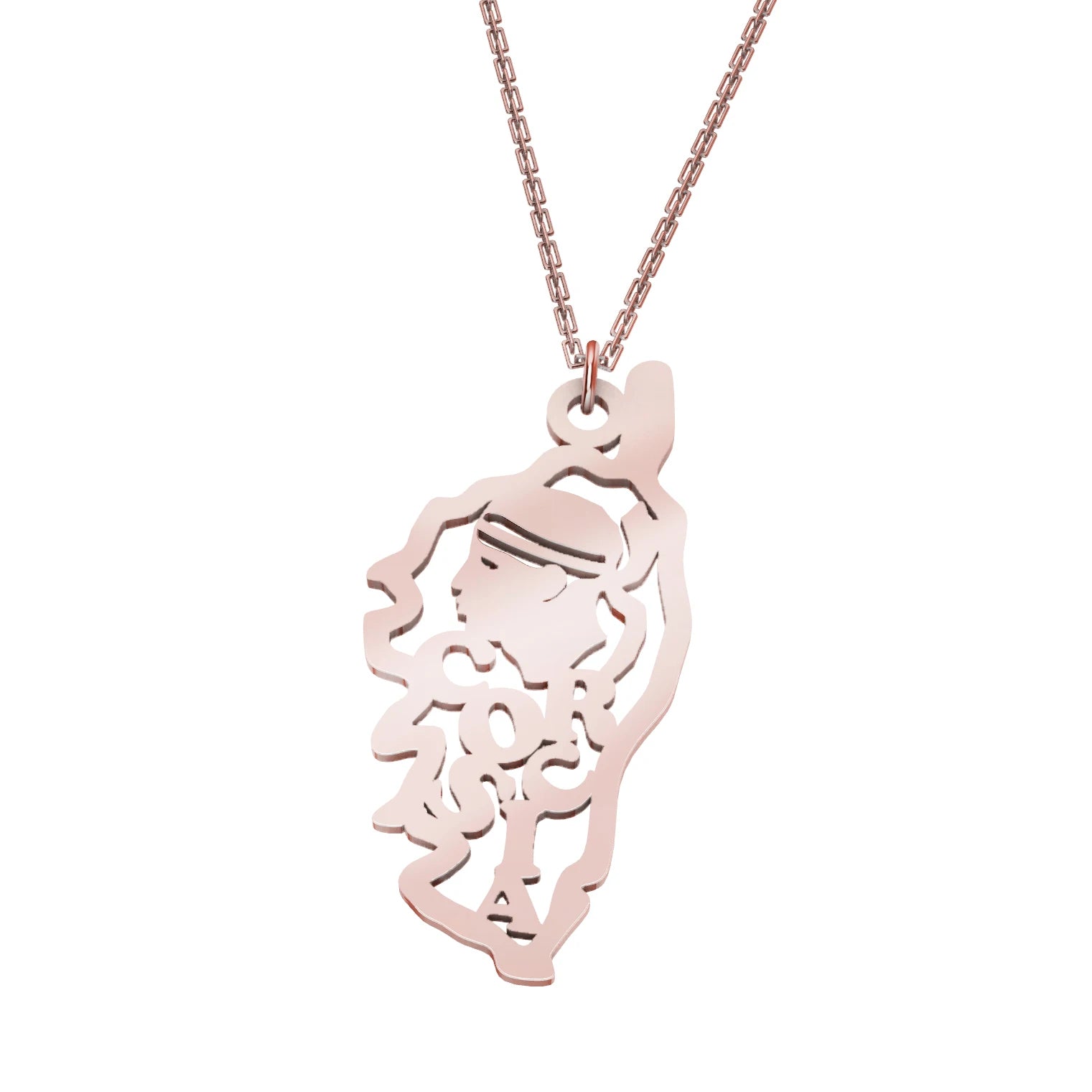 Corsica Country Map Necklace Gold Plated Jewelry 2024 Necklace Mens Necklace Chain 24K Gold Jewelry Gold