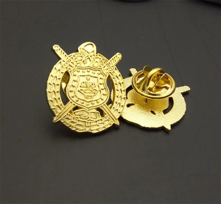 No Minimum Greek OPP logo Brand Name Letter Pin Badge Pin