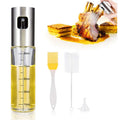 4-Piece Set 90ml Glass Cooking Oil Olive Glass Sprayer Tools Set Oil Spray Bottle for Barbecue