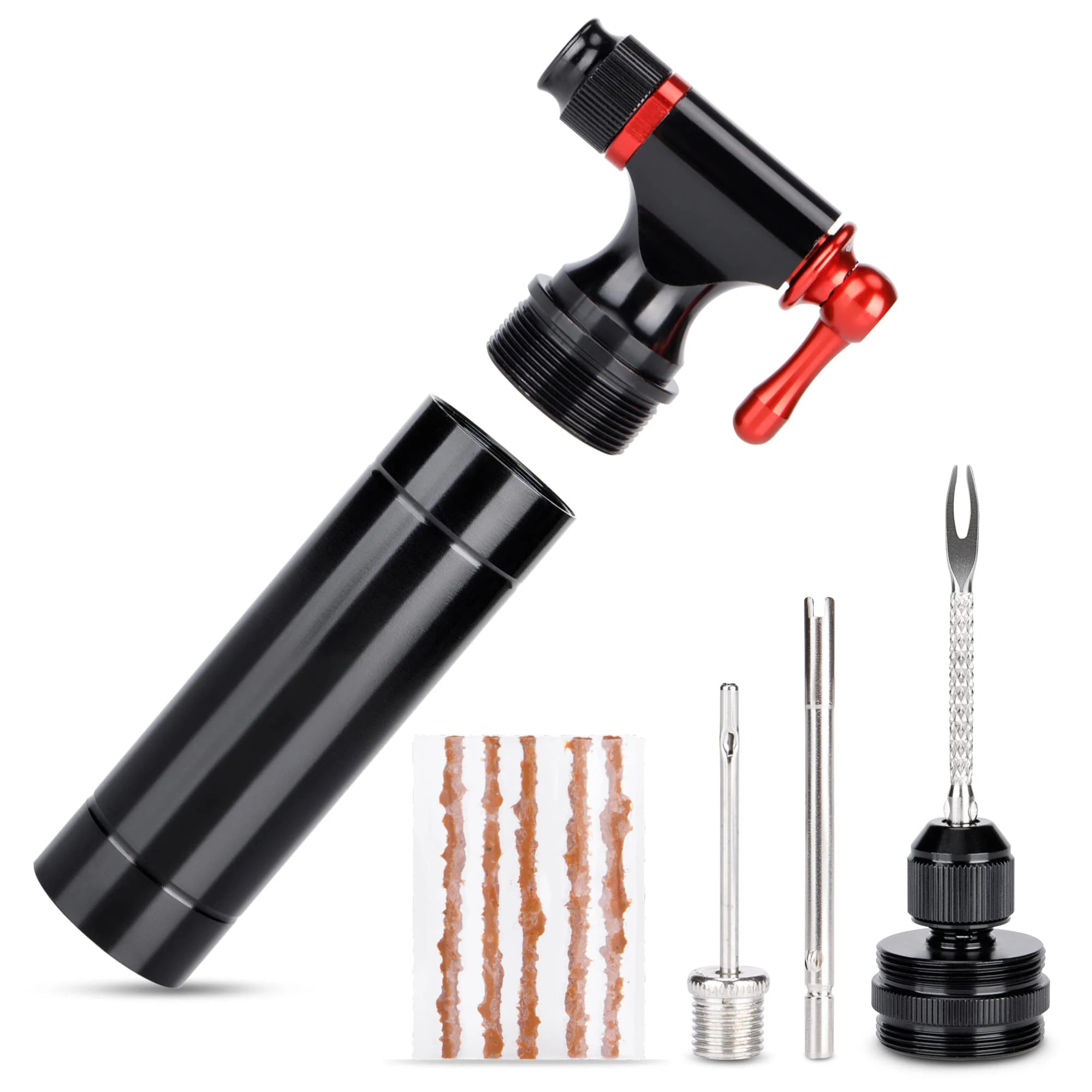 Portable Mini Aluminum Bicycle Pump High-Pressure Tire Inflator with CO2 for Biking Enthusiasts