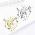 2025 New Design the 12 Zodiac Signs Lapel Pins Metal Rhinestone Pisces Brooches Pin for Women's Shirt Decoration