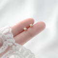 Korean Fashion 925 Sterling Silver Mini Baroque Pearl Stud Earrings Trendy Daily Life Jewelry Gift for Wedding Engagement Party