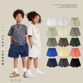 Evertop 100% Cotton Children Casual Mid-Waist Elastic Shorts Custom Logo Boys and Girls Outdoor Leisure Clothing