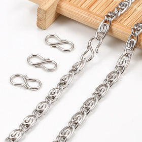 Hot Sale S Shape Clasp for DIY Necklace Bracelet Waterproof Stainless Steel Jewelry Clasps Connectors Jewelries Findings