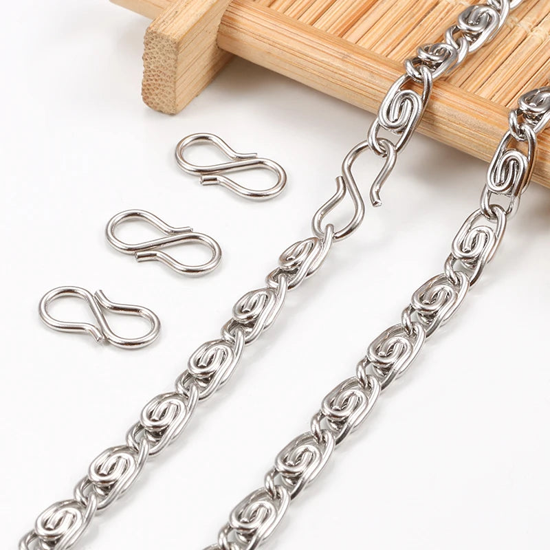 Hot Sale S Shape Clasp for DIY Necklace Bracelet Waterproof Stainless Steel Jewelry Clasps Connectors Jewelries Findings