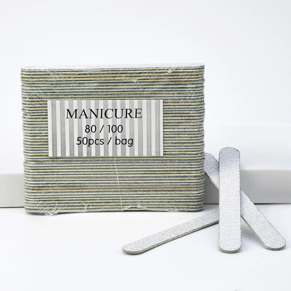USA Free Shipping 5000Pcs/Case Professional Wholesale Sandpaper Disposable 80/100 Zebra Wood Nail File
