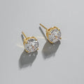 925 Sterling Silver Zircon Moissanite Earring Fashion Four Claws Stud Earrings Single Minimalist Earrings Women Wholesale