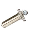 Wall-Mounted Stainless Steel Pre-Filter Housing with Pressure Release Valve