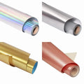 PU Soft Metal HTV Easyweed Heat Transfer Vinyl Iron on Vinyl Craft Htv Rose Gold Htv Color Changing Vinyl