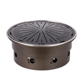 Commercial Korean Charcoal BBQ Grill Round Stainless Steel Barbecue Oven with Upper Smoke Exhaust System
