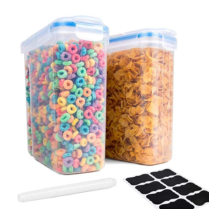 6.3L 2pcs Set Airtight Plastic Bpa-free Kitchen Pantry Organizer Dry Food Storage Box Container