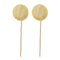 Lotus Fun Fine Jewelry 925 Sterling Silver 18k Gold Plated Minimalist Dangle Style Round Earrings Luxury Jewelry for Women