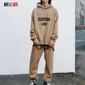 New 400/500GSM Heavyweight Oversized Embroidery Custom Logo Graphic Printing Blank Pullover  Hoodie and Sweatpants Men Sets